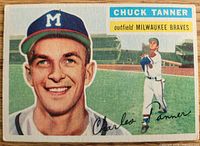 Front of Topps 1956 Chuck Tanner #69 card