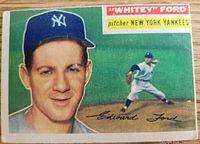 Front of 1956 Topps Whitey Ford card