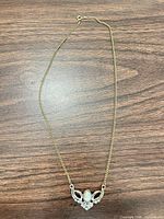Full view of necklace showing chain and pendant