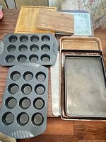 Group shot of all bakeware pieces laid out on table