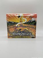 Front of sealed booster box showing title and pack details