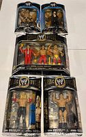 Group shot of all five sealed WWE Classic Superstars packages