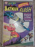 Full front cover showing Batman and The Flash, issue number and price visible