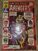 Front cover of bagged Avengers King-Size Special #1 comic showing entire artwork