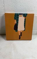 Front of square canvas art print