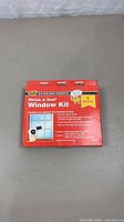 Front of sealed M-D Shrink & Seal Window Kit box showing brand, product name and single-window coverage