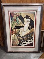 Front view of framed limited edition print under glass