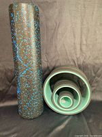 Foam roller standing beside nested Chirp Wheels