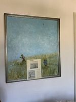 Full view of framed painting on wall