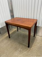 Full view of rosewood veneer side table