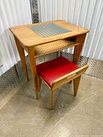 desk and stool front view