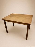 Full view of teak dining table