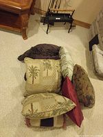 Group of all seven pillows stacked