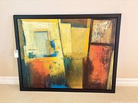 Front view of framed abstract canvas print