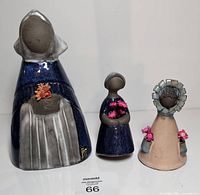 All three figurines front view