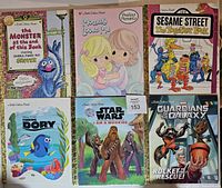 Front covers of all six Little Golden Books displayed together