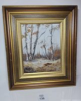 Full view of framed painting