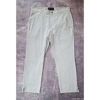 Full front view of grey Oakley baggy pants