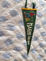 Full view of green felt Magnetawan pennant