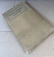 Front cover showing title and cloth binding