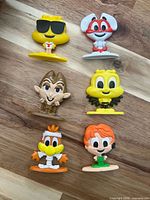 Front view of all six Looney Tunes plastic figurines