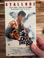 Front of Over the Top VHS slipcase featuring Sylvester Stallone artwork