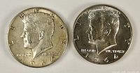Obverse of both 1964 Kennedy half dollars
