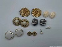 All earrings laid out to show full lot
