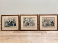 All three framed prints side by side