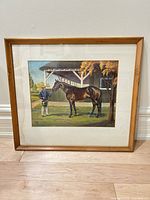 Front view of framed print showing artwork, mat, frame