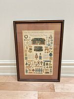 Front view of framed print showing artwork, mat and frame