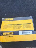 Closed box showing DeWALT branding and packaging condition