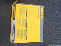 Closed DeWALT box showing branding and overall condition