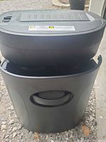 Full view of Royal shredder assembled with bin