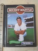 Front cover showing title, authors, series, image of Mickey Mantle