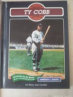 Front cover showing title, author and image of Ty Cobb