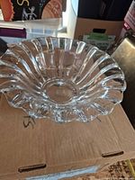 Top view showing ribbed pattern and scalloped rim
