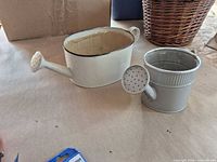 Both watering cans side by side