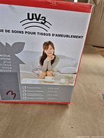 Front of UV3 Upholstery Care Kit box showing branding