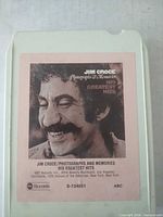 Front of Jim Croce 8-track showing portrait label and title