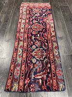Top view of entire rug showing design and borders