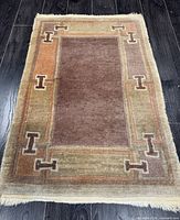 Full view of rug front showing design and colors