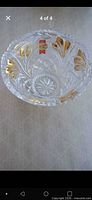 Top view showing bowl pattern and gold accents