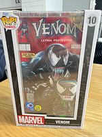 Front view of sealed Funko Pop Venom Comic Covers box