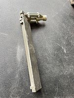 Full view of aluminum concrete edger with handle bracket
