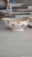 Floral Empire England gravy boat side view