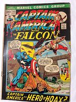 Front cover Captain America and The Falcon #153 showing artwork, 20¢ banner, wear