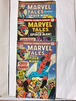 Front covers of Marvel Tales issues 49-51