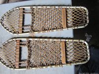 Full view of pair of aluminum-frame snowshoes