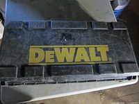 Closed black DeWalt branded hard plastic case